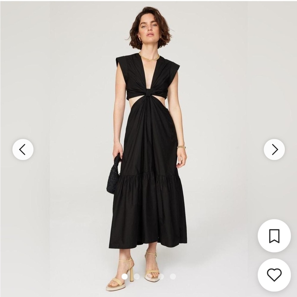 Elegant Black Cut-Out Dress